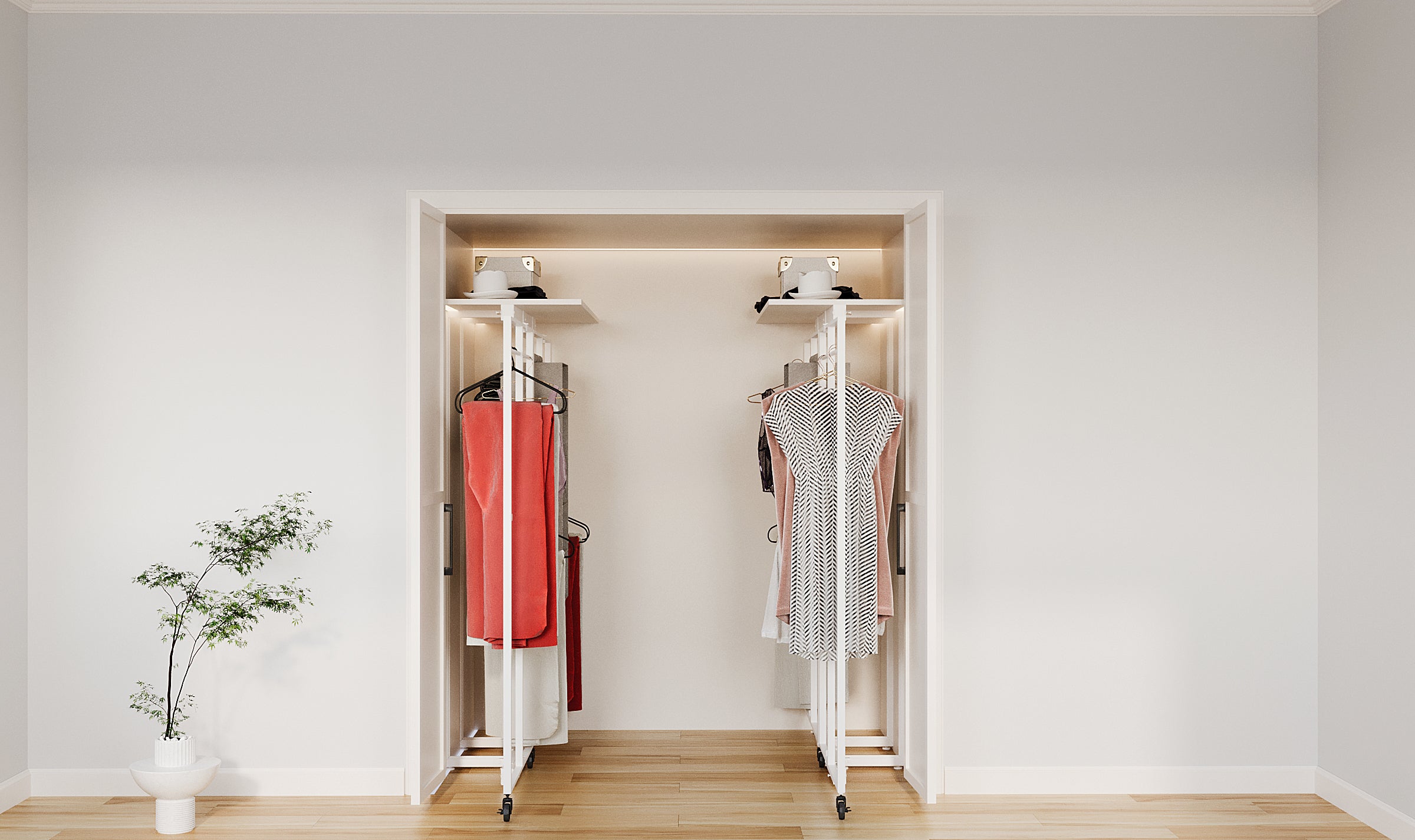 Space saving closet system 